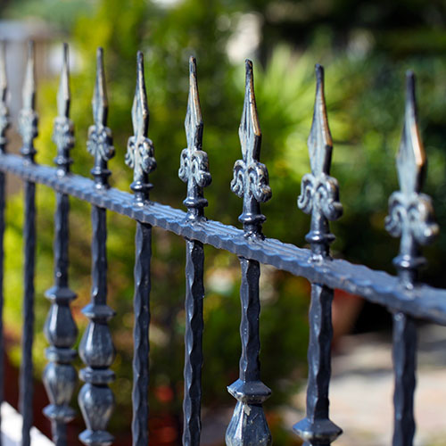 Abstract Architecture Design of Iron Fences Photo