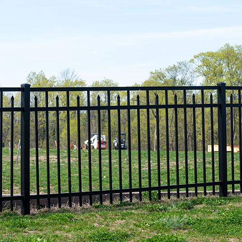 black iron fence metal protection outdoor wall park